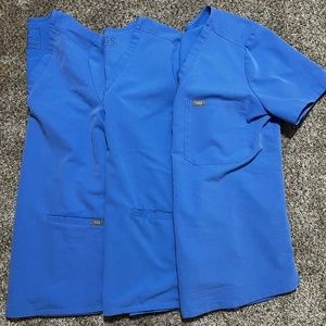 3 Figs Ceil Blue Scrub Tops